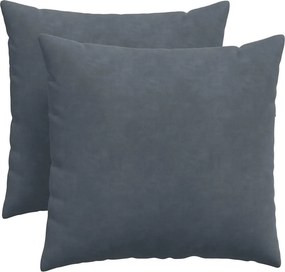 vidaXL Μαξιλάρι Καναπέ 2 pcs Σκούρο Γκρι 50 x 50 cm