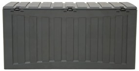 Μπαούλο Αποθήκευσης Μαύρο 118 x 53 x 57 εκ. Πολυπροπυλένιο - Μαύρο