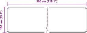 vidaXL Χαλί Runner MARSA Δασώδες Πράσινο 300 x 100 cm