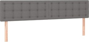vidaXL Κρεβάτι Boxspring με Στρώμα Σκούρο Γκρι 120x190 εκ Υφασμάτινο
