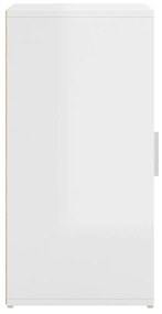 Παπουτσοθήκη Γυαλ. Λευκή 32x35x70 εκ. από Μοριοσανίδα - Λευκό