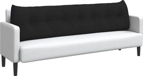 vidaXL Μαξιλάρι Πλάτης Μαύρο 200 x 24 x 50 εκ ύφασμα