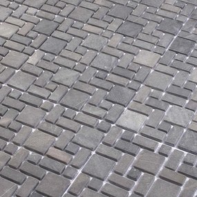 vidaXL Πλακίδια Μωσαϊκού Γκρι 30 x 30 cm Μάρμαρο