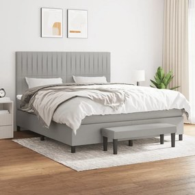 ΚΡΕΒΑΤΙ BOXSPRING ΜΕ ΣΤΡΩΜΑ ΑΝΟΙΧΤΟ ΓΚΡΙ 180X200 ΕΚ. ΥΦΑΣΜΑΤΙΝΟ 3136773