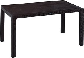 Τραπέζι Explore pakoworld με UV protection PP καφέ 150x90x73.5εκ