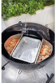 Ταψάκια αλουμινίου για το λίπος Weber WB 6416, 10 τεμ, Μεγάλο μέγεθος, 5 х 23 х 33 cm, Ασημένια