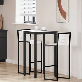 vidaXL Τραπέζι μπαρ Λευκό 60 x 60 x 105 cm Στερεά ξυλεία πεύκου