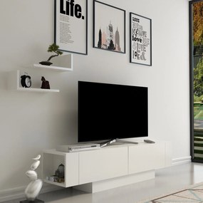 Έπιπλο Τηλεόρασης Λευκό FROCUR 150x31.5x41.6