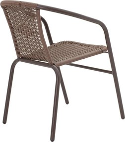 Τραπεζαρία Watson-Obbi σετ 3τεμ μέταλλο-pe καφέ