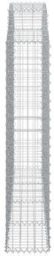 vidaXL Συρματοκιβώτιο Τοξωτό 200x30x140/160εκ. από Γαλβανισμένο Χάλυβα