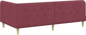 vidaXL Κρεβάτι Γωνίας Κόκκινο 90 x 190 cm ύφασμα