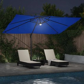 vidaXL Ομπρέλα ηλίου 351 x 250 x 253 εκ Πολυεστέρας και Αλουμίνιο