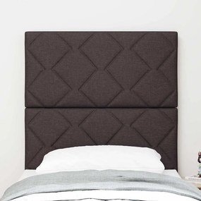 vidaXL Κεφαλάρι Σκούρο Καφέ 80 cm ύφασμα