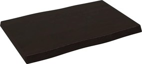 vidaXL Επιφ. Τραπεζιού Σκ Καφέ 60x40x(2-4)εκ Επεξ Μασίφ Ξύλο Live Edge