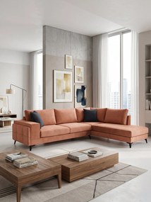 Γωνιακός καναπές Siena-Portokali-Αριστερή