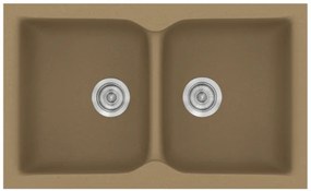Sanitec Classic 336 Metallic Coffee Ένθετος Νεροχύτης 90cm