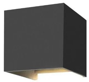 Απλίκα Τοίχου Τετράγωνη LED 2x5w IP65 3000K Αλουμινίου ΦOS_ME 17-100666-19 Ανθρακί