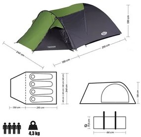 Σκηνή Camping NC6012 TREKKER NILS CAMP 4 Ατόμων