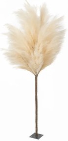 Δέντρο Με Κλαδιά Pampas 85100 210cm Cream Μέταλλο,Πλαστικό
