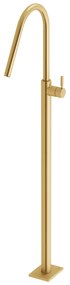 Μπαταρία Νιπτήρα Επιδαπέδια Ύψος 124,5 εκ. Light Gold Brushed Eurorama 13302-201