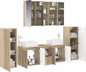 vidaXL Σετ Επίπλων Μπάνιου 6 pcs Sonoma Δρυς