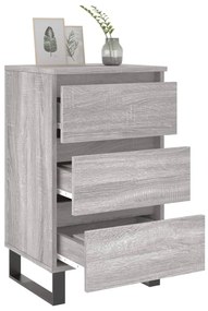 vidaXL Κομοδίνα 2 τεμ. Γκρι Sonoma 40x35x69 εκ. από Επεξεργασμένο Ξύλο