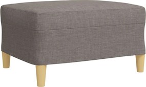 vidaXL Πολυθρόνες Σετ 3 Τεμαχίων Taupe από Ύφασμα με Υποπόδια