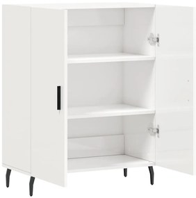 vidaXL Ντουλάπι Γυαλιστερό Λευκό 69,5x34x90 εκ. Επεξεργασμένο Ξύλο