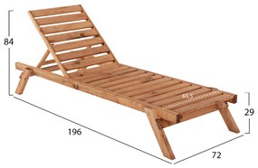 ΞΑΠΛΩΣΤΡΑ ΕΠΑΓΓΕΛΜΑΤΙΚΗ HM11431.03 ΞΥΛΟ ΕΛΑΤΗΣ ΣΕ ΦΥΣΙΚΗ ΑΠΟΧΡΩΣΗ 194x65x30Υ εκ. - 0615015 - HM11431.03