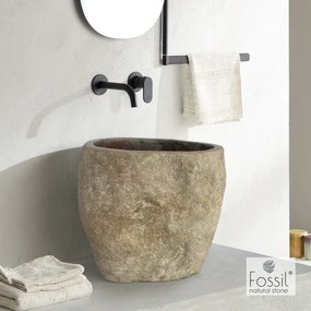 FOSSIL Bucket Riverstone RP35 Επιτραπέζιος Νιπτήρας από Πέτρα Ø 40-50 εκ