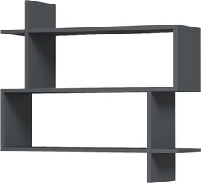 Ραφιέρα τοίχου Paralel pakoworld ανθρακί 70x22x65,5εκ