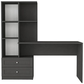 Γραφείο εργασίας Mantra Megapap χρώμα ανθρακί 150x60x152εκ.