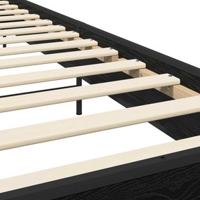 vidaXL Σκελετός Κρεβατιού Μαύρη Δρυς 80 x 200 cm Επεξεργασμένο Ξύλο