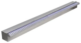 vidaXL Σιντριβάνι Καταρράκτης Πισίνας με LED 110εκ από Ανοξ. Ατσάλι
