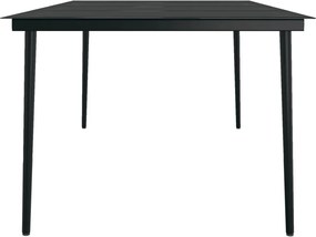 vidaXL Σετ Τραπεζαρίας Κήπου 9 Τεμαχίων Καφέ/Μαύρο