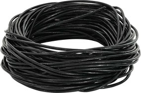 vidaXL Δερμάτινο σχοινί 1 Μαύρο Ø2 χιλ. x 50 μ. Δέρμα