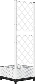 vidaXL Γλάστρα Κήπου Λευκό 40 x 40 x 121,5 cm