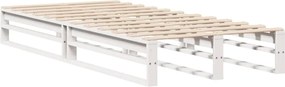 vidaXL Σκελετός Κρεβ. Χωρίς Στρώμα Λευκό 75x190 εκ Μασίφ Πεύκο
