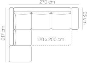 Γωνιακός καναπές Parma-Δεξιά-Gkri Skouro