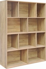 Βιβλιοθήκη Evergin pakoworld mdf σε oak απόχρωση 100x30x135εκ