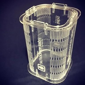 Σετ των 2 Intra απο ξύλο plywood 3mm-4mm πάχος – Ακρυλική θήκη για στυλό Living Hinge 10x10 cm INTRAVECTRY-MY558425