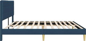 vidaXL Σκελετός Κρεβατιού Μπλε 180 x 200 cm Ύφασμα