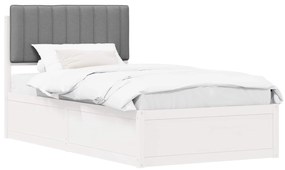 vidaXL Σκελετός Κρεβατιού με Επενδεδυμένο Κεφαλάρι Ανοιχτό γκρι