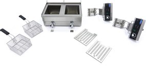 Deep Fryer - 2 x 13L - 2 Baskets - with Drain Tap