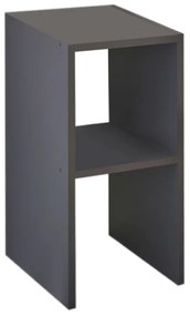 Κομοδίνο - Τραπεζάκι βοηθητικό Tagore Megapap χρώμα ανθρακί 30x30x60εκ.