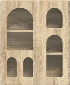 vidaXL Κρεμαστό ντουλάπι με ράφι ELST Δρύς Sonoma 59 x 20 x 71.5 εκ