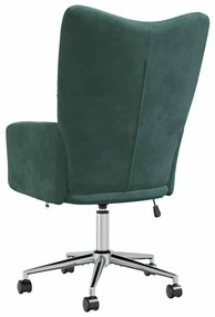 vidaXL Πολυθρόνα Relax Σκούρο Πράσινο Βελούδινη