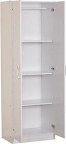 Ντουλάπα Jonar δίφυλλη λευκό χρώμα μελαμίνης 60x42x180εκ 60x42x180 εκ.