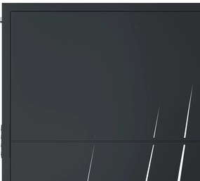 vidaXL Πόρτα Κήπου Ανθρακί 100x100 εκ. Σχέδιο Χαλυβδόφυλλου