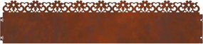 vidaXL Περιγράμματα γκαζόν 10 pcs Σκ rusty 103 x 0,05 x 22 εκ